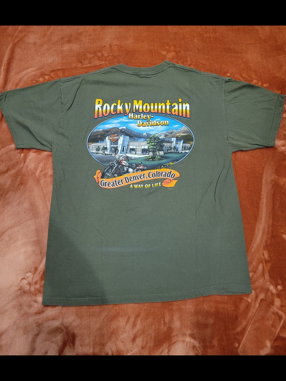 Harley-Davidson Rocky Mountain Graphic Tee - Olive Green